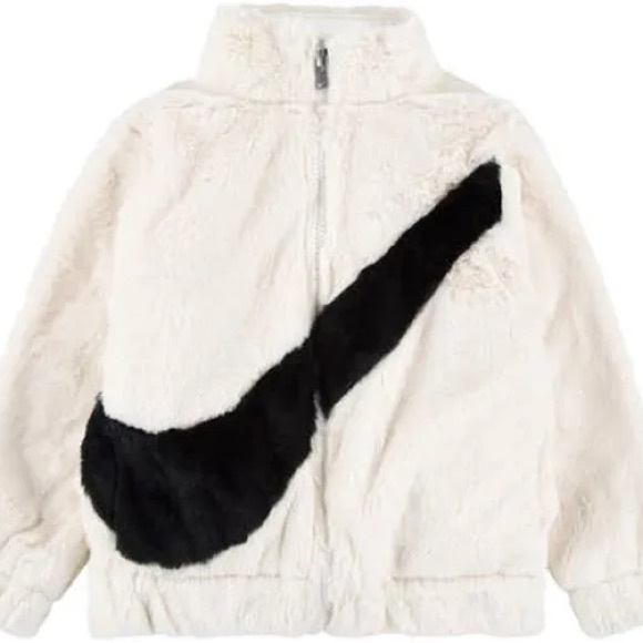 Fleece Jacket White Nike Fur Jacket Brand New With Tags! NIKE Full